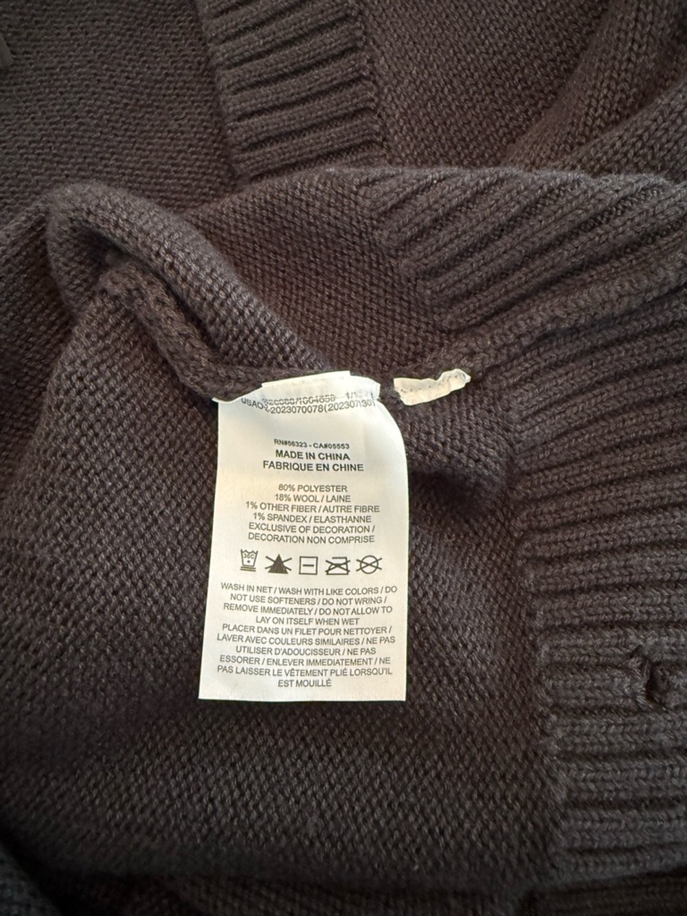 Jordan Womens Black Distressed Cardigan Sweater - Picture 7 of 8